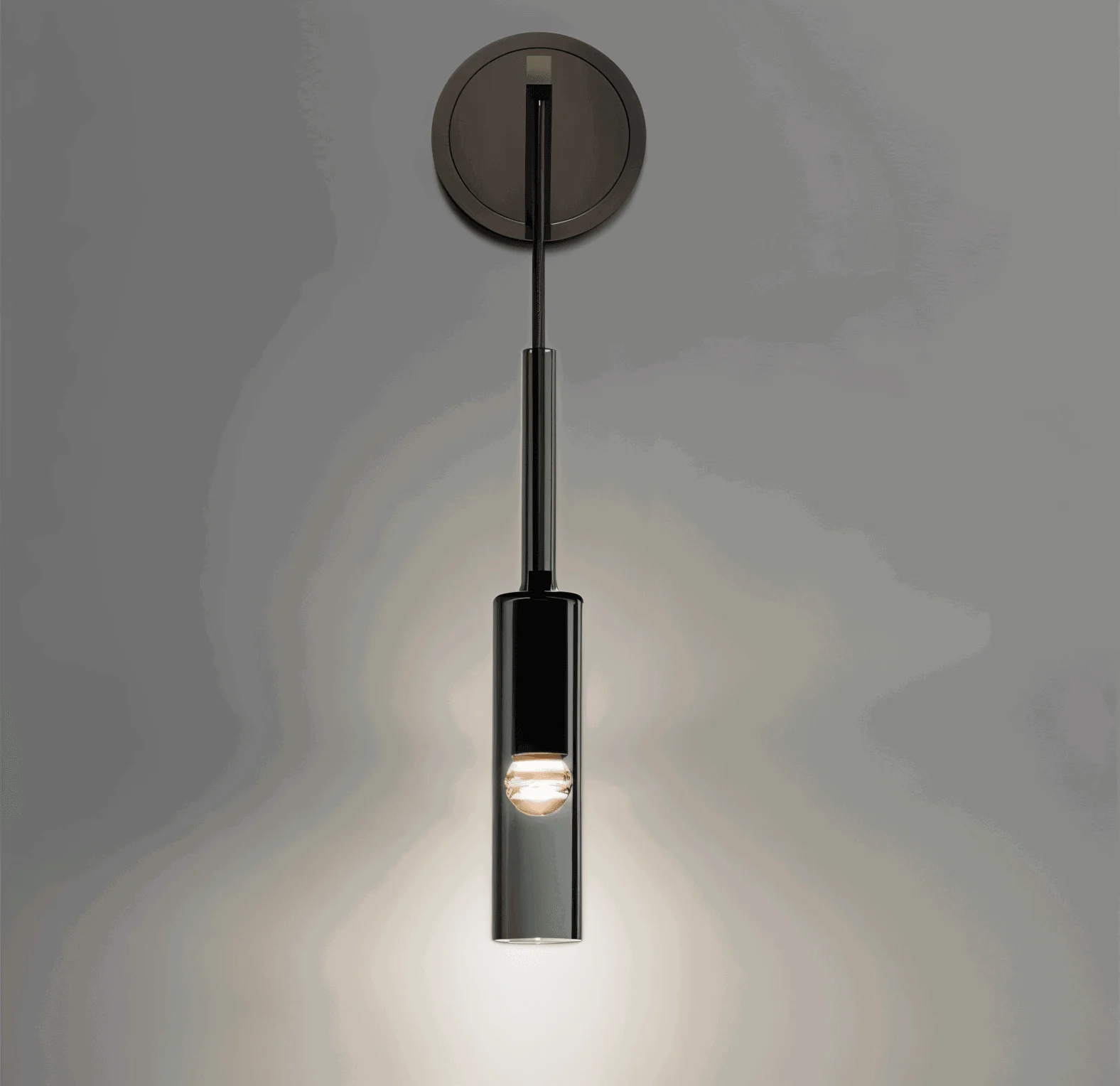 Crystal gray wall lamp - Minimalist smoky tube modern wall lamp -  - #tag1#
