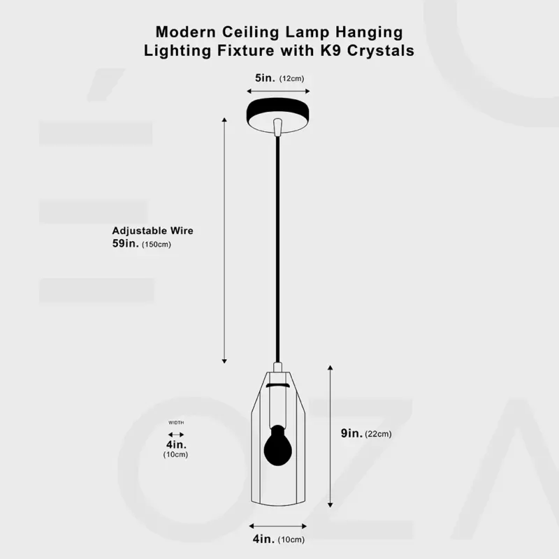 Crystal pendant lamp tag1