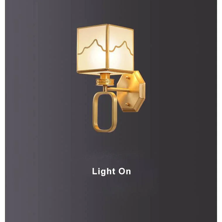 CubeLuxe - Modern cube-shaped 1-light wall lamp with Chinese elements and weaponized design -  - #tag1#