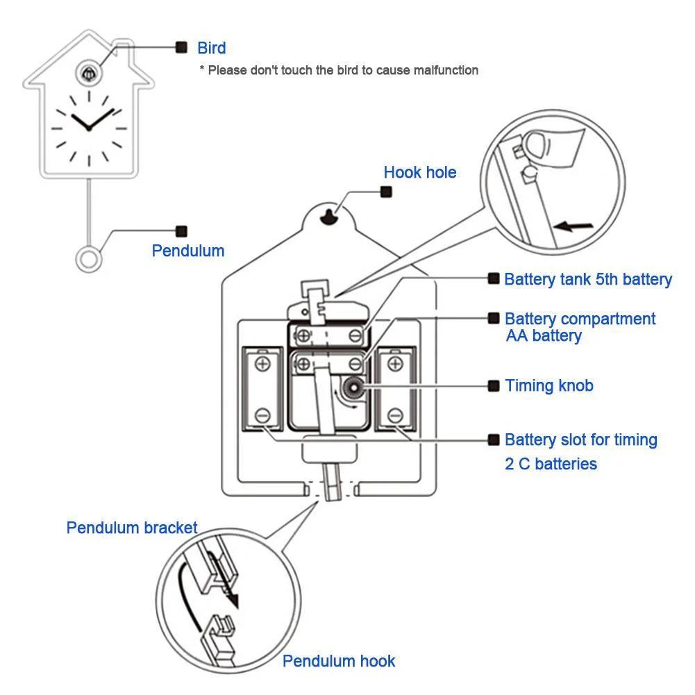 Cuckoo Clock with Pendulum -