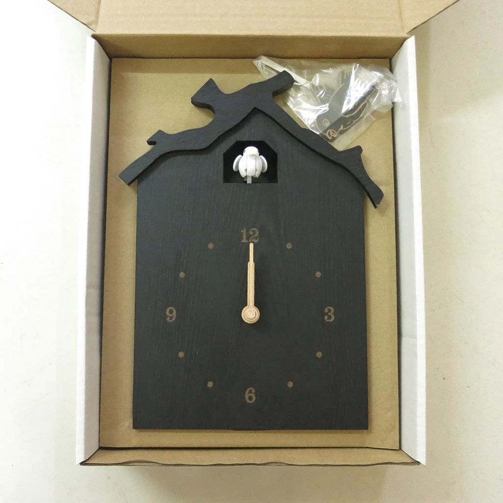 Cuckoo Pendulum Silent Wall Clock for Livingroom 12 Inches -