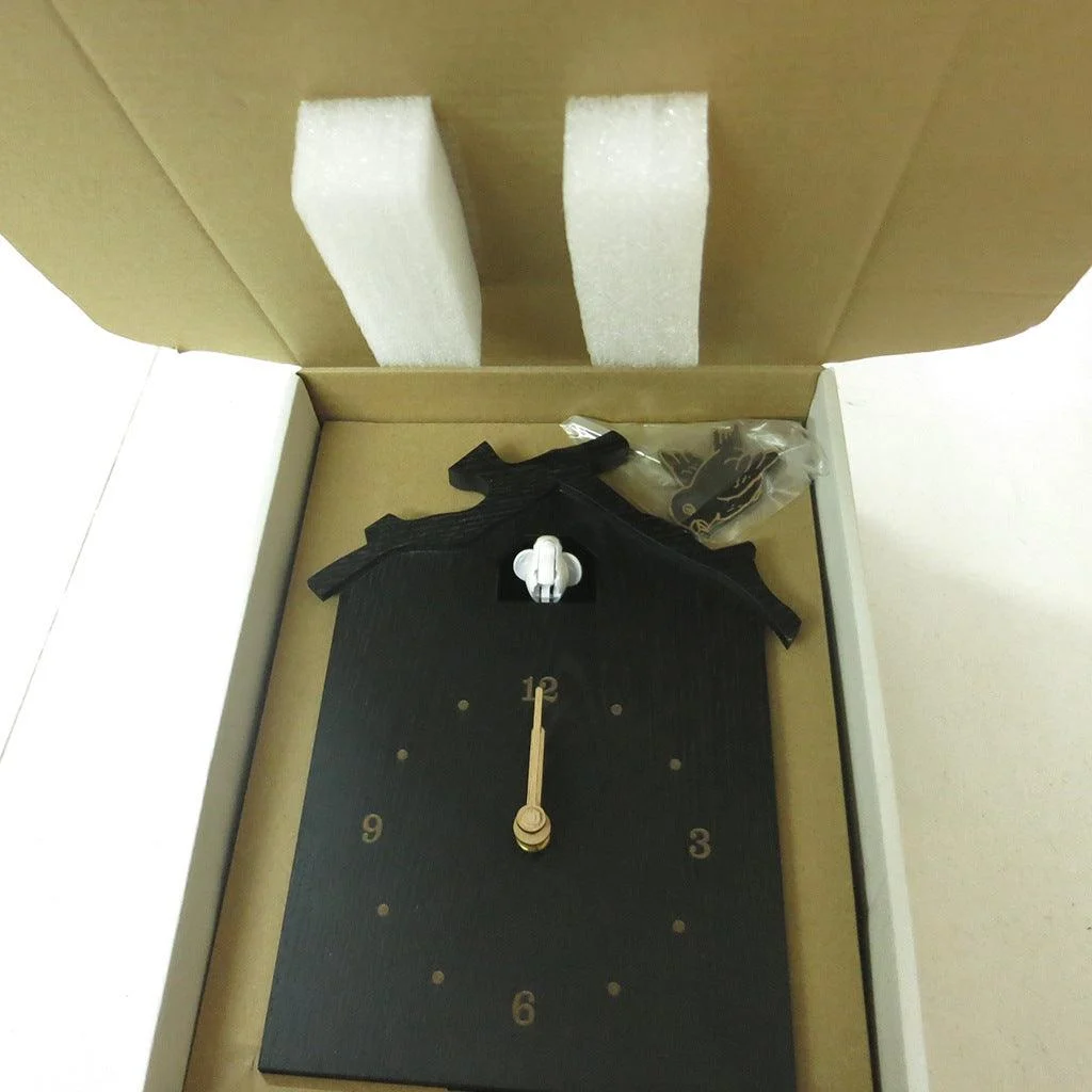 Cuckoo Pendulum Silent Wall Clock for Livingroom 12 Inches -