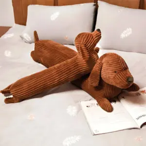 CuddlyPlush- Adorable Cord Dachsund Plush Pillow