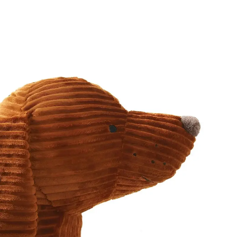 CuddlyPlush Adorable Cord Dachsund Plush Pillow tag1