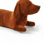 CuddlyPlush Adorable Cord Dachsund Plush Pillow tag1