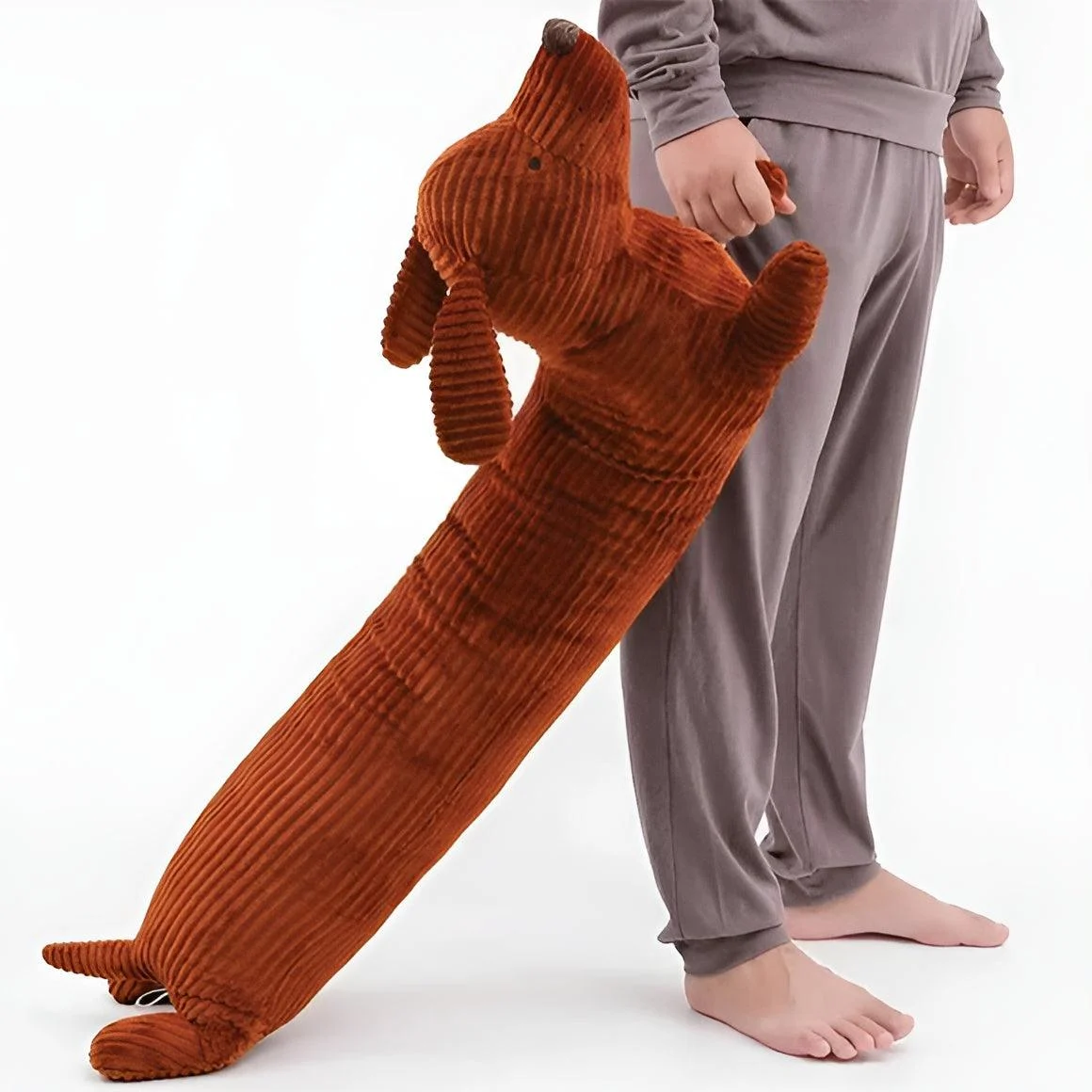 CuddlyPlush- Adorable Cord Dachsund Plush Pillow -  - #tag1#