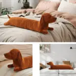 CuddlyPlush Adorable Cord Dachsund Plush Pillow tag1