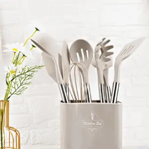 CuisineCraft Silicone Kitchen Utensils Set - 12-piece Cooking Utensils Set