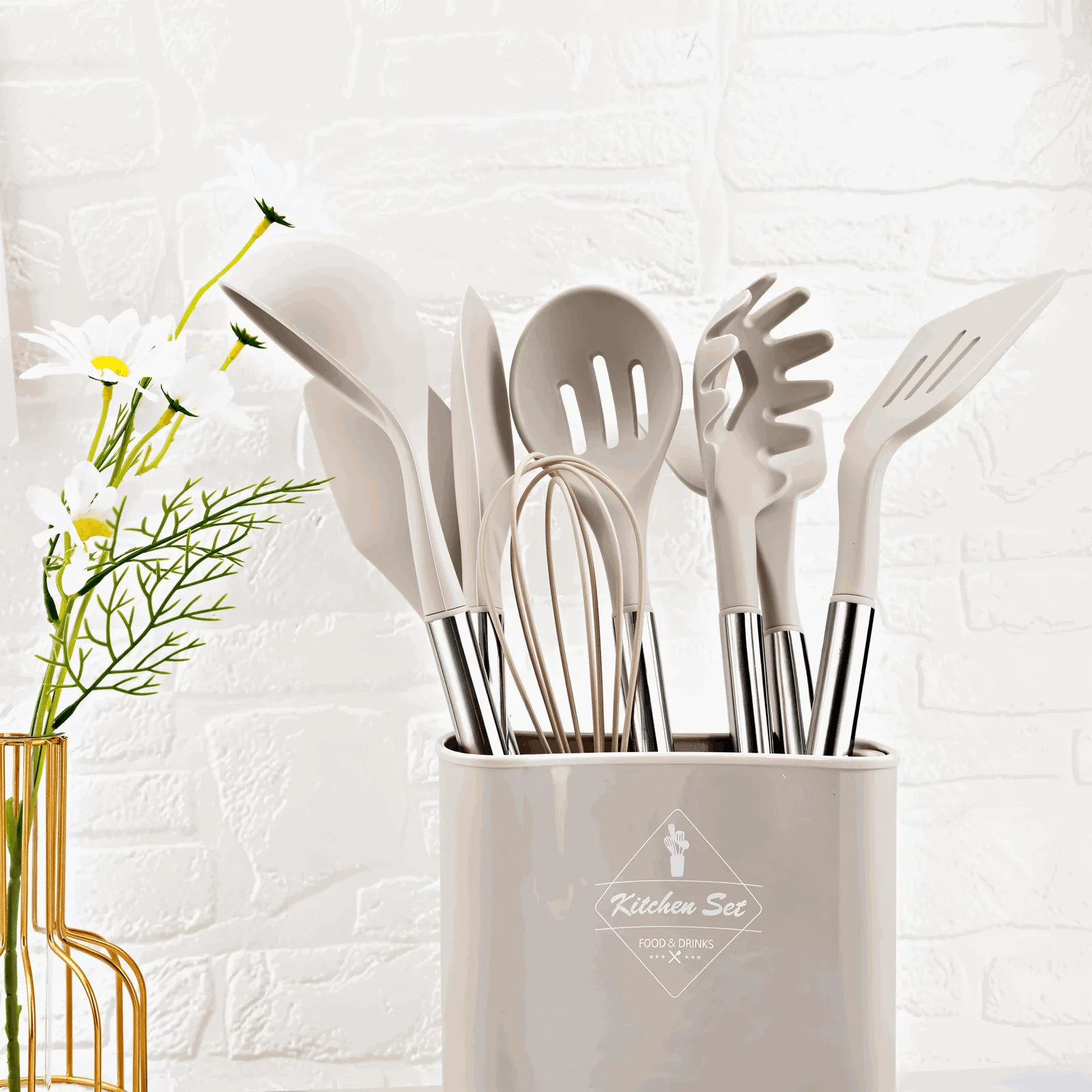CuisineCraft Silicone Kitchen Utensils Set - 12-piece Cooking Utensils Set -  - #tag1#