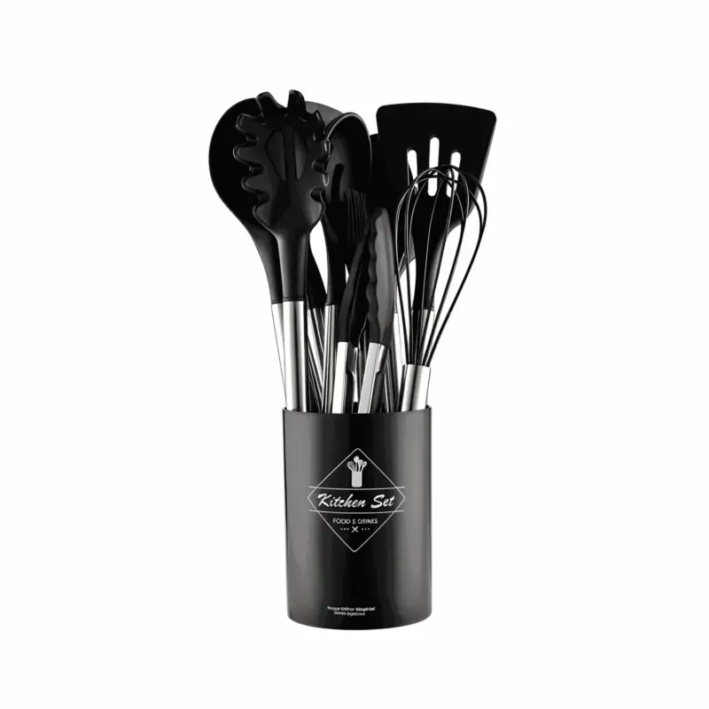 CuisineCraft Silicone Kitchen Utensils Set 12 piece Cooking Utensils Set tag1