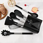 CuisineCraft Silicone Kitchen Utensils Set 12 piece Cooking Utensils Set tag1