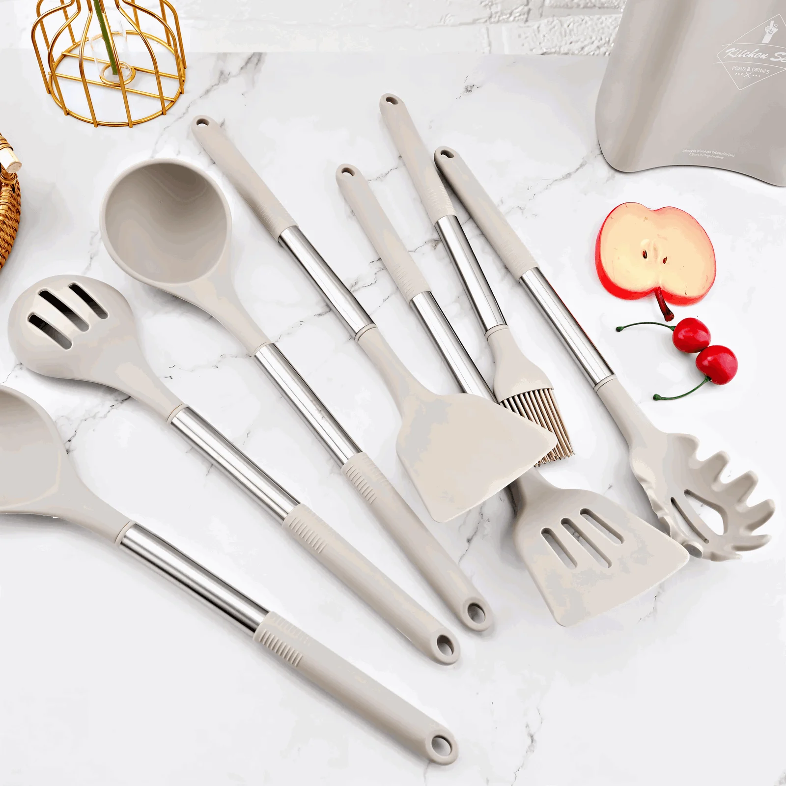 CuisineCraft Silicone Kitchen Utensils Set - 12-piece Cooking Utensils Set -  - #tag1#