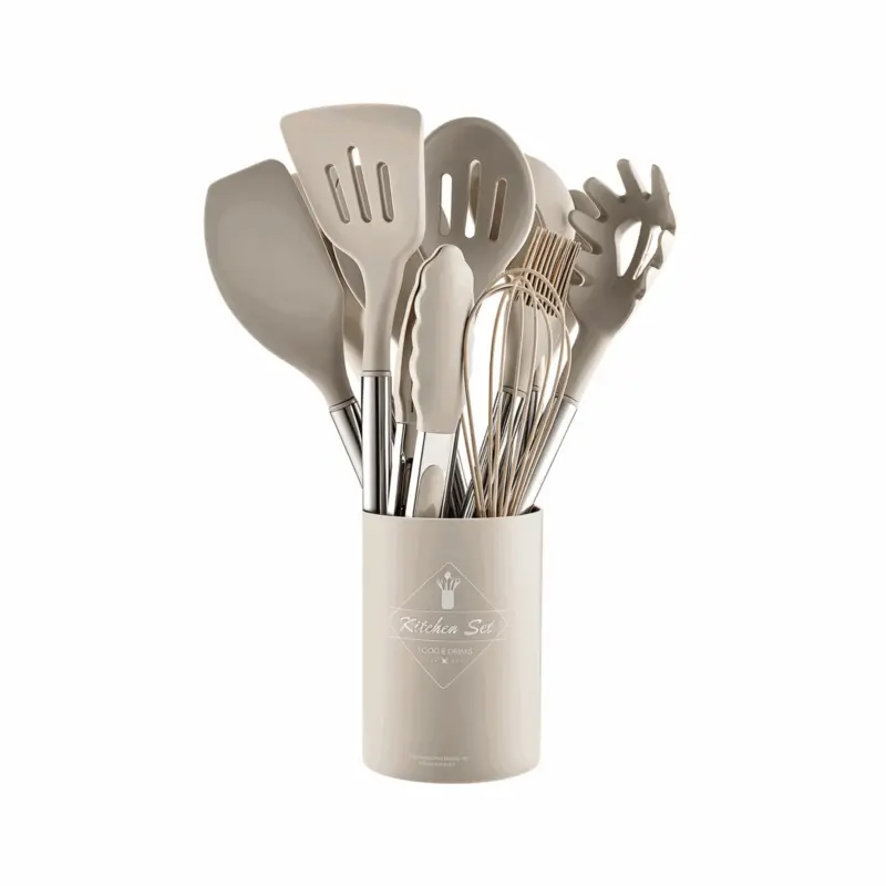 CuisineCraft Silicone Kitchen Utensils Set 12 piece Cooking Utensils Set tag1