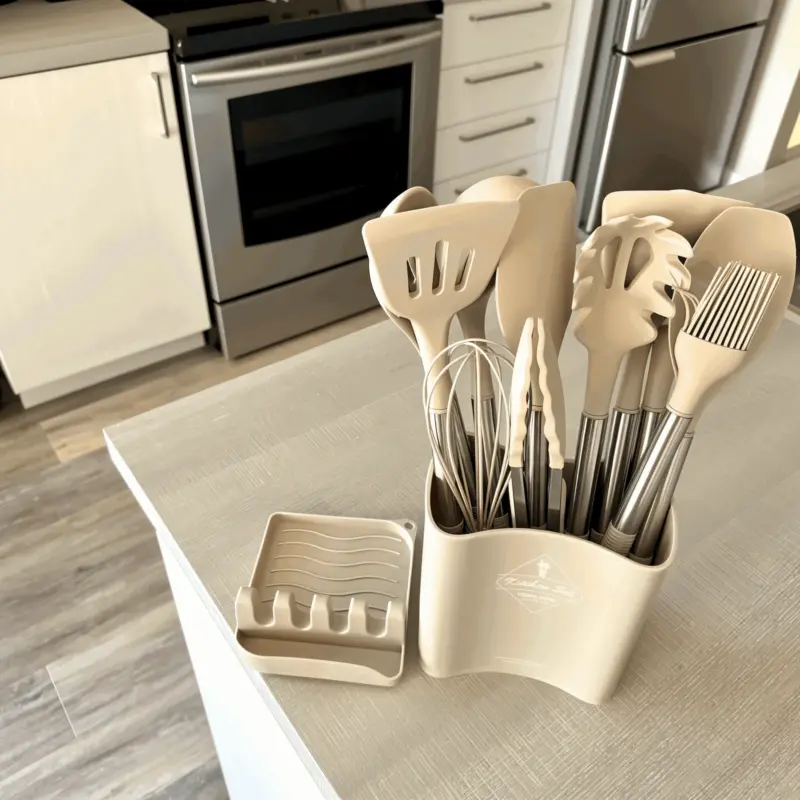 CuisineCraft Silicone Kitchen Utensils Set 12 piece Cooking Utensils Set tag1