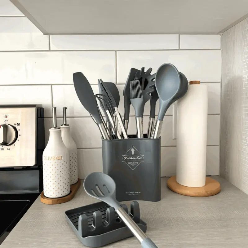 CuisineCraft Silicone Kitchen Utensils Set 12 piece Cooking Utensils Set tag1