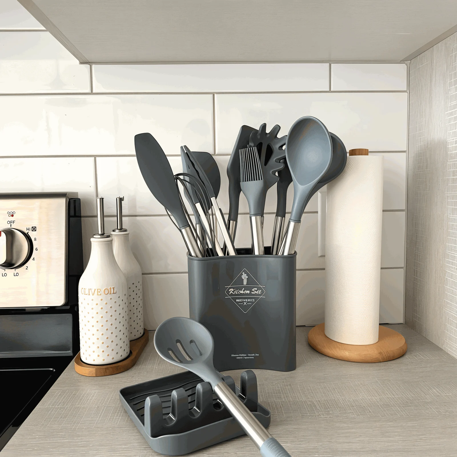 CuisineCraft Silicone Kitchen Utensils Set - 12-piece Cooking Utensils Set -  - #tag1#