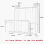 Cupboard Side Storage Rack Kitchen Organizer Shelf Baking Finish Carbon Steel Shelves Hanging Basket tag1
