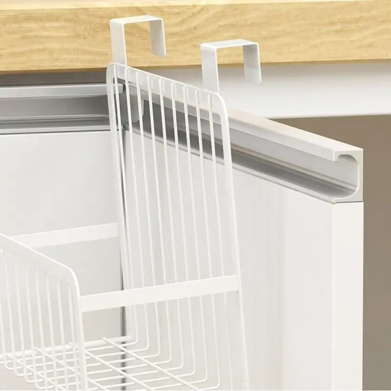 Cupboard Side Storage Rack Kitchen Organizer Shelf Baking Finish Carbon Steel Shelves Hanging Basket tag1