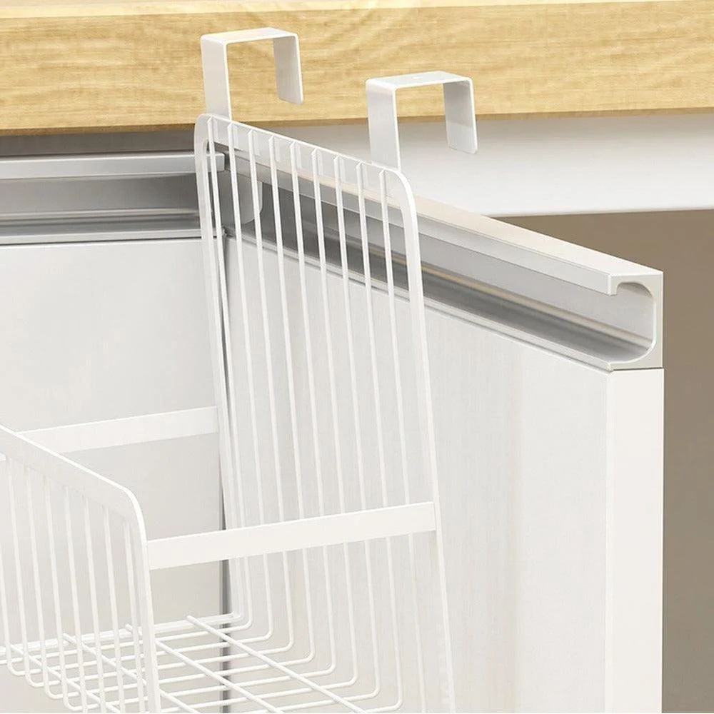 Cupboard Side Storage Rack Kitchen Organizer Shelf Baking Finish Carbon Steel Shelves Hanging Basket -  - #tag1#
