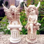 Cupid Bust Angel Roman Resin Sculptures and Statues Craft work 2Pcs