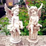 Cupid Bust Angel Roman Resin Sculptures and Statues Craft work 2Pcs
