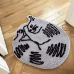 Curled Cat Rug tag1