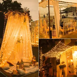 Curtain Lights - SolarGlow - Outdoor LED - Eco-Friendly Design
