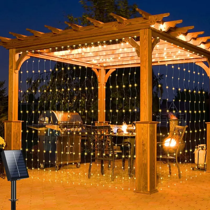Curtain Lights SolarGlow Outdoor LED Eco Friendly Design tag1