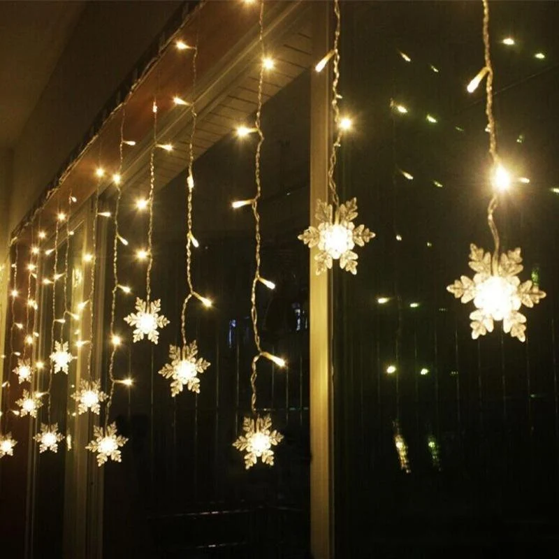 Curtain Snowflake LED String Lights -  - #tag1#
