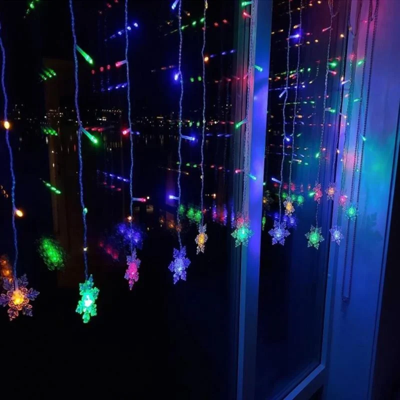 Curtain Snowflake LED String Lights -  - #tag1#