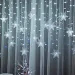 Curtain Snowflake LED String Lights tag1