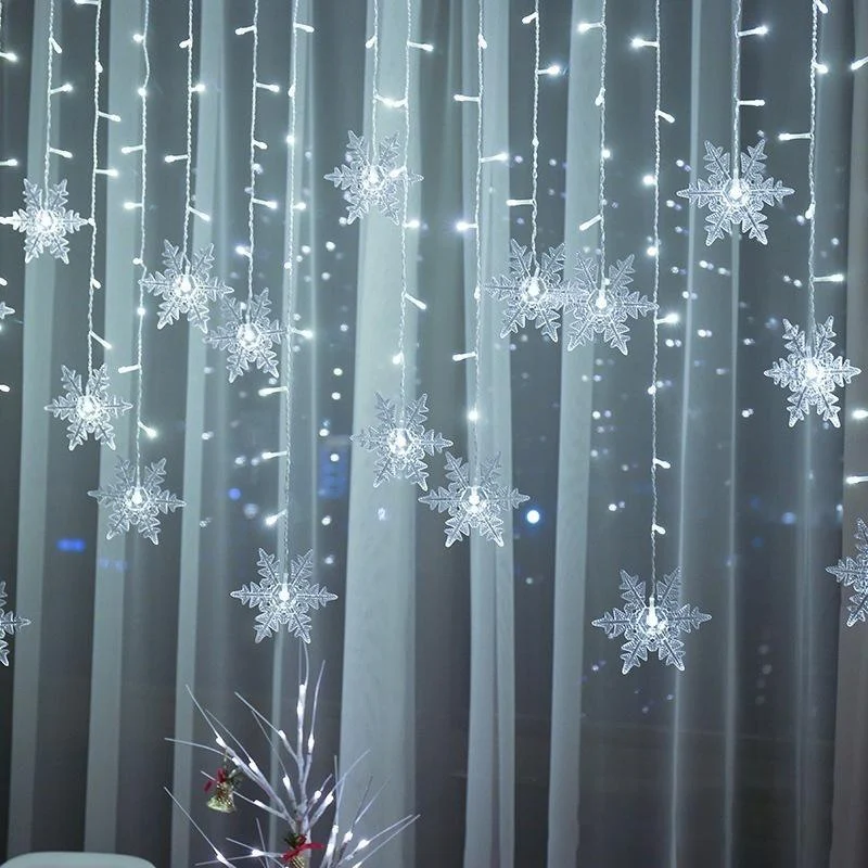Curtain Snowflake LED String Lights -  - #tag1#