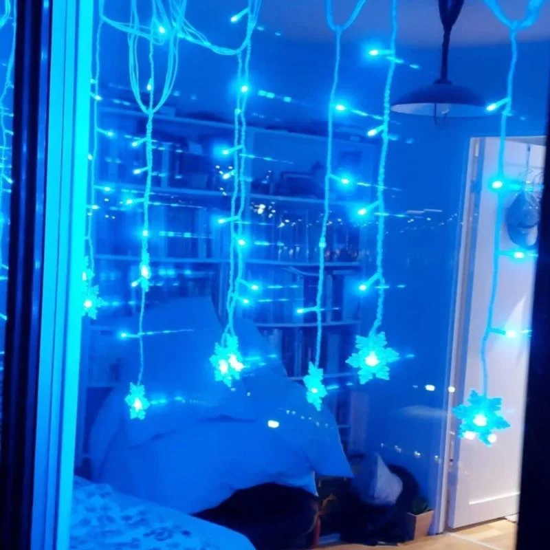 Curtain Snowflake LED String Lights -  - #tag1#