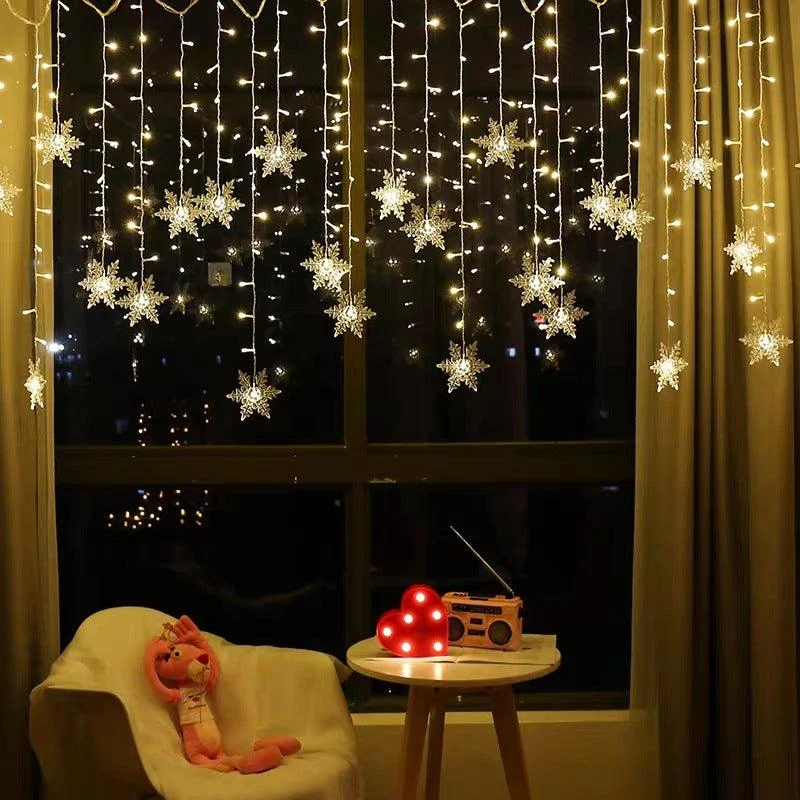 Curtain Snowflake LED String Lights -  - #tag1#