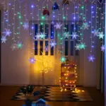 Curtain Snowflake LED String Lights tag1