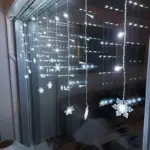 Curtain Snowflake LED String Lights tag1