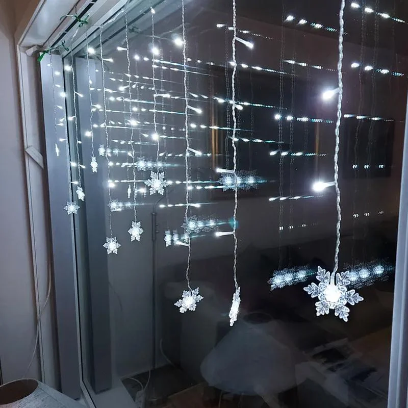 Curtain Snowflake LED String Lights -  - #tag1#