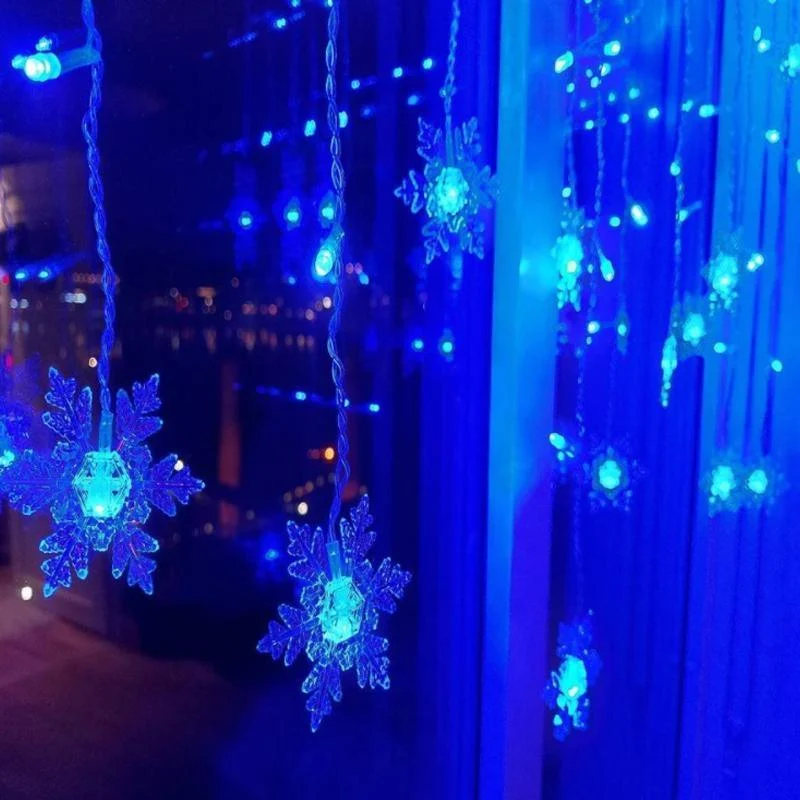 Curtain Snowflake LED String Lights -  - #tag1#