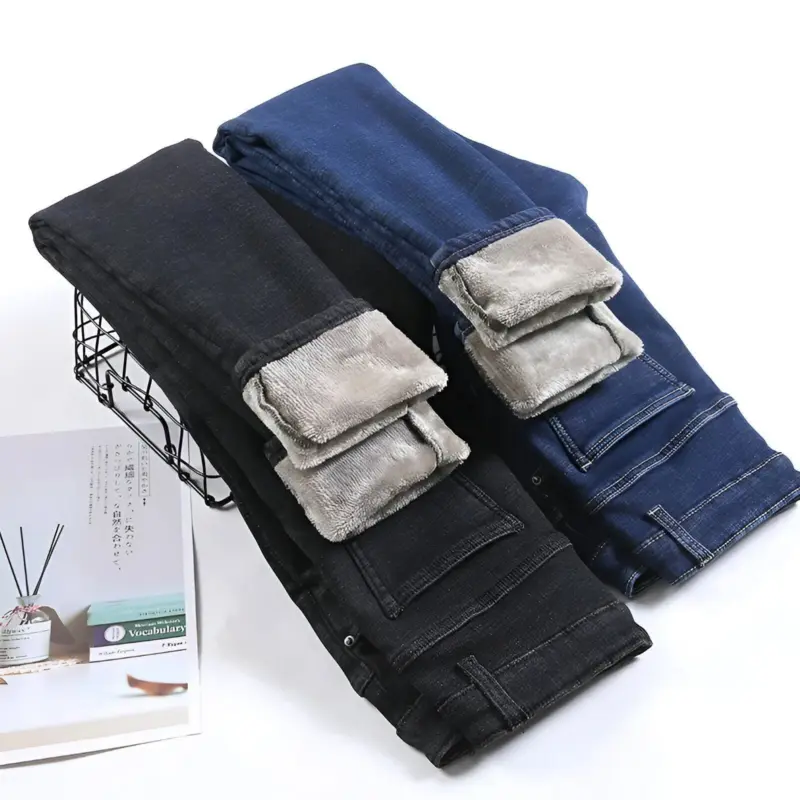 CurveFit Fleece Legging Skinny Jeans for Women with High Waist and Sherpa Lining tag1