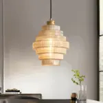 Curve Archaic Chandelier with Stratified Design tag1