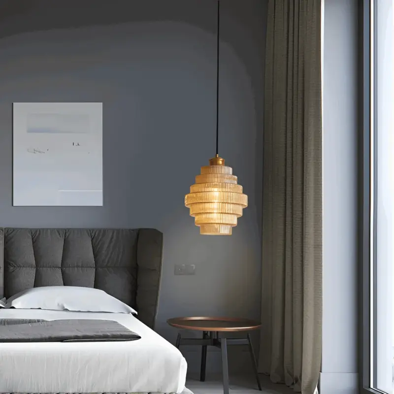 Curve Archaic Chandelier with Stratified Design tag1