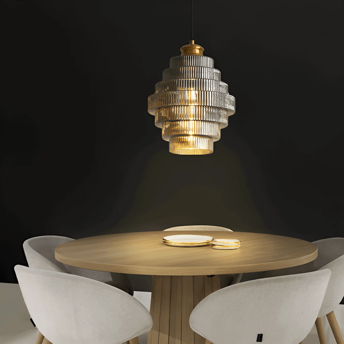 Curve - Archaic Chandelier with Stratified Design -  - #tag1#