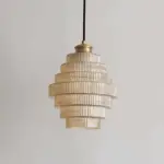Curve Archaic Chandelier with Stratified Design tag1