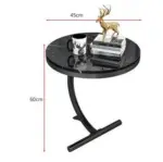 Curve Marble and Brass Side Table