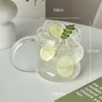 Curved Creative Heat Resistant Glass Coffee Mug tag1