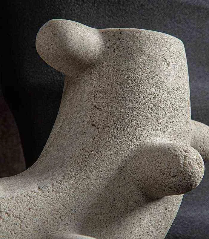 Curved Cylindrical Sculpture with Elongated Spheres -  - #tag1#