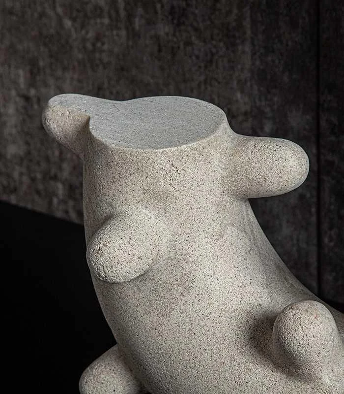 Curved Cylindrical Sculpture with Elongated Spheres -  - #tag1#