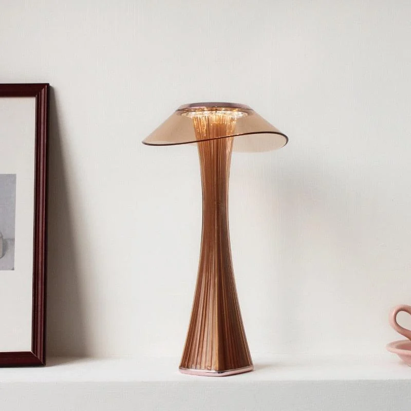 Curvy Mushroom Top Table Lamp -