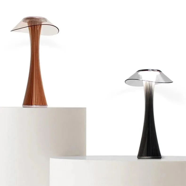 Curvy Mushroom Top Table Lamp -