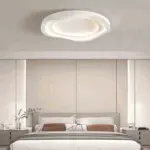 Curvy White Ceiling Light Minimalist Dimmable Flush Mount LED Lamp tag1